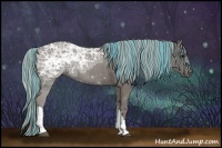 Horse Color:Painted Silver Black Ice 