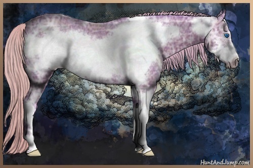 Horse Color:Watercolor Silver Black Ice Sabino Frame
