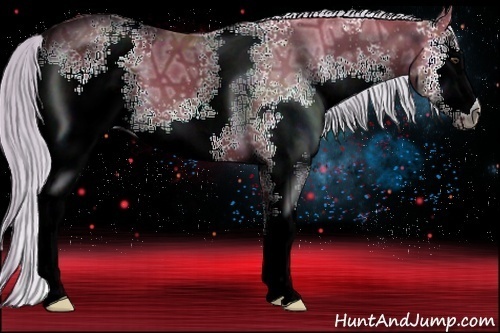 Horse Color:Watercolor White Spotted Liver Chestnut Ice 