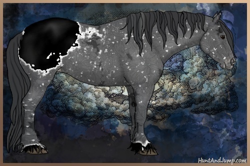 Horse Color:Blue Ice Roan Snowflake Varnish