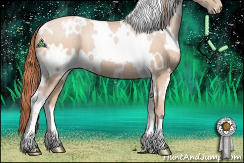 Horse Color:White Spotted Buckskin Pearl 