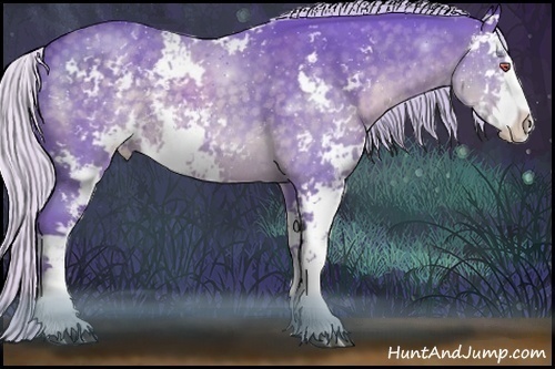 Horse Color:Watercolor Silver Black Chinchilla Sabino Rabicano 