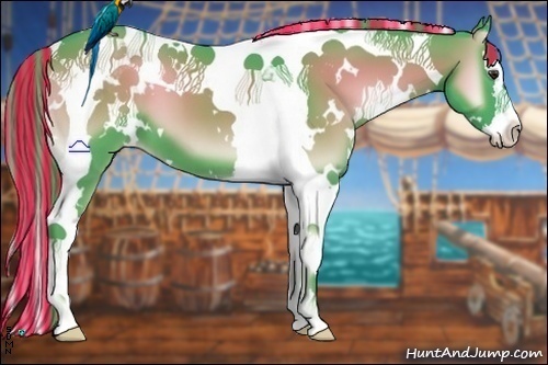 Horse Color:Painted Watercolor White Spotted Red Onyx Splash Tobiano 