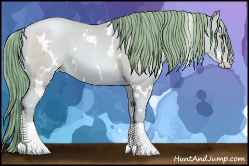 Horse Color:Watercolor White Spotted Bay Pearl 
