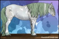 Horse Color:Watercolor White Spotted Bay Pearl 