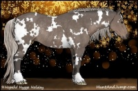 Horse Color:White Spotted Silver Black Rabicano 