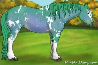 Horse Color:Watercolor White Spotted Brown 