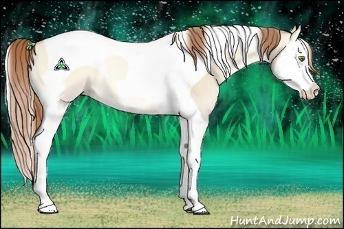 Horse Color:Smoky Grullo Pearl Onyx Splash Tobiano 
