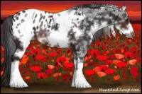 Horse Color:White Spotted Brown Frame Blanket 