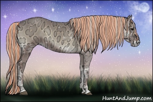Horse Color:Painted Silver Smoky Blue Onyx Ice