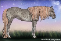 Horse Color:Painted Silver Smoky Blue Onyx Ice