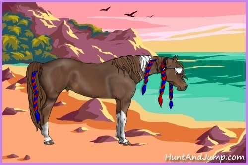 Horse Color:Chestnut Tobiano