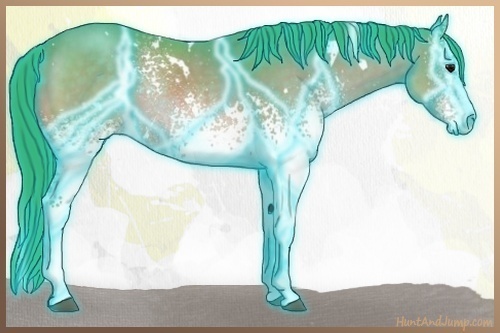 Horse Color:Thunderstruck Watercolor White Spotted Bay 