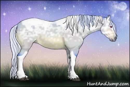 Horse Color:Watercolor Silver Brown Chinchilla Ice Tobiano 