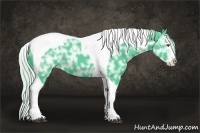 Horse Color:Watercolor Silver Black Chinchilla Ice Splash Tobiano 