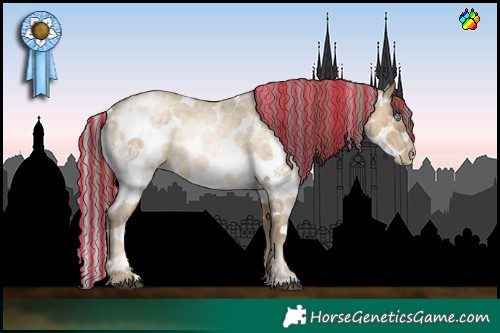 Horse Color:Painted Brown Roan Snowdrop Pearl Splash 