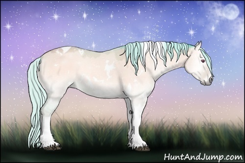 Horse Color:Watercolor White Spotted Silver Bay Chinchilla Onyx Tobiano 