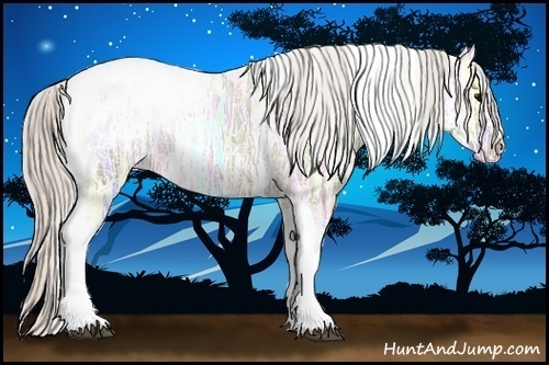 Horse Color:Silver Grullo Ice Tobiano Blanket Rabicano 