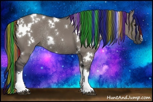 Horse Color:Painted White Spotted Grullo Rabicano 