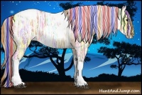 Horse Color:Painted Silver Bay Ice Dun Tobiano Rabicano