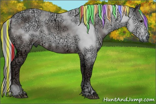 Horse Color:Gray Painted Bay Ice
