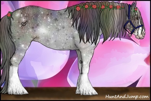 Horse Color:Nacre Liver Chestnut Ice Sabino Rabicano 