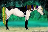 Horse Color:Painted Classic Cream Champagne Pearl Sabino Tobiano Rabicano 