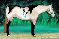 Horse Color:Smoky Blue Onyx Ice Pearl Sabino Tobiano