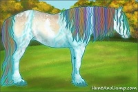 Horse Color:Painted Thunderstruck White Spotted Red Onyx Ice Sabino Splash Varnish 