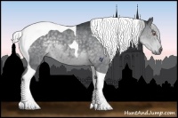 Horse Color:Silver Black Chinchilla Tobiano 