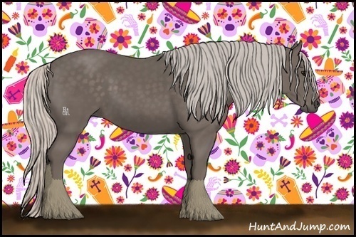 Horse Color:Silver Black 