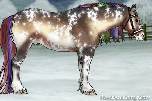 Horse Color:Painted White Spotted Brown Onyx Varnish 