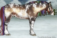 Horse Color:Painted White Spotted Brown Onyx Varnish 