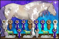 Horse Color:Watercolor White Spotted Bay Pearl