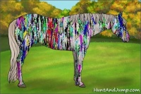 Horse Color:Silver Blue Ice Roan Rabicano 