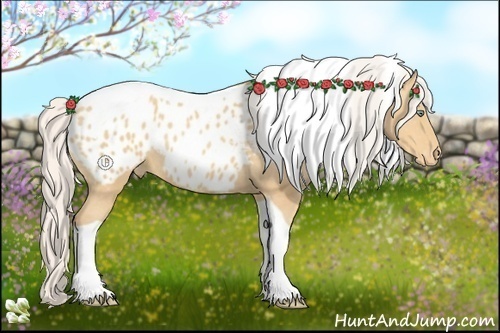 Horse Color:Silver Amber Champagne Tobiano Blanket Rabicano 