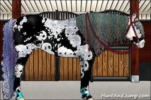 Horse Color:Plaid  White Spotted Brown Ice Onyx Splash Blanket 