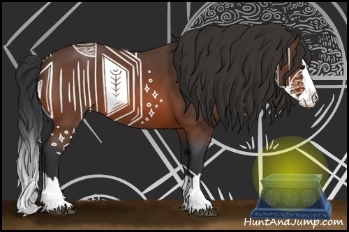 Horse Color:Brown Roan Splash 