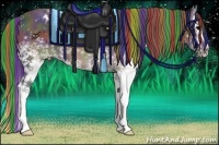Horse Color:Painted Nacre White Spotted Brown Sabino Splash Varnish