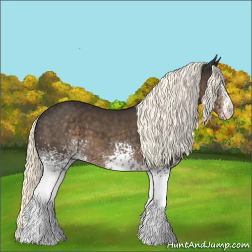 Horse Color:White Spotted Liver Chestnut Mushroom Sabino 