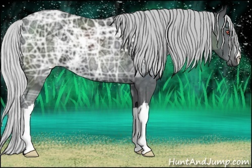Horse Color:Silver Black Chinchilla Ice 
