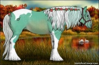 Horse Color:Watercolor Silver Brown Tobiano 