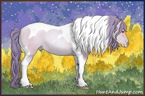Horse Color:Watercolor Amber Champagne Chinchilla Pearl Tobiano Rabicano 