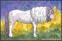 Horse Color:Watercolor Amber Champagne Chinchilla Pearl Tobiano Rabicano