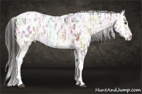Horse Color:Liver Red Onyx Ice Tobiano Blanket  and Brown Ice Tobiano Blanket 