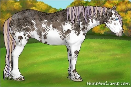 Horse Color:Painted Liver Chestnut Ice Sabino Splash 