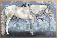 Horse Color:Watercolor White Spotted Silver Brown Chinchilla Ice Pearl 