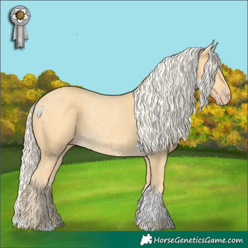 Horse Color:Gold Cream Champagne Tobiano Rabicano 