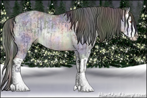 Horse Color:Nacre Brown Chinchilla Ice Rabicano  and Nacre Brown Chinchilla Ice Splash Rabicano 