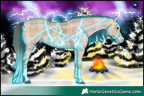 Horse Color:Thunderstruck Plaid  Bay Ice Dun Splash 
